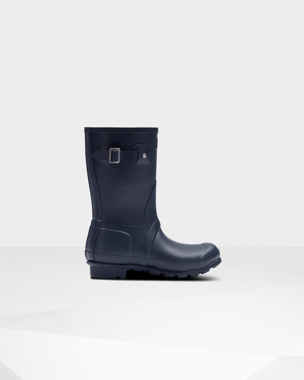 Womens Short Rain Boots - Hunter Original Insulated (34WJKLOEG) - Navy